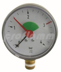 Heizungs-Manometer 0-4 bar 1/2" D=80 